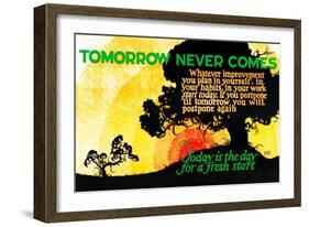 Tomorrow Never Comes-Robert Beebe-Framed Art Print