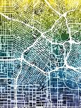 Los Angeles City Street Map-Tompsett Michael-Stretched Canvas