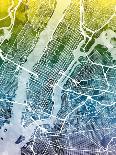 New York City Street Map-Tompsett Michael-Art Print