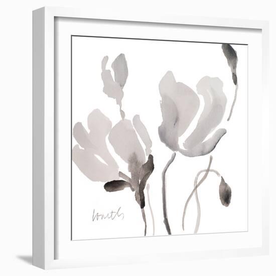 Tonal Magnolias II-Lanie Loreth-Framed Art Print