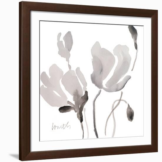 Tonal Magnolias II-Lanie Loreth-Framed Art Print