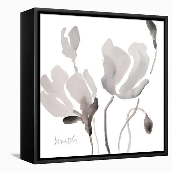 Tonal Magnolias II-Lanie Loreth-Framed Stretched Canvas