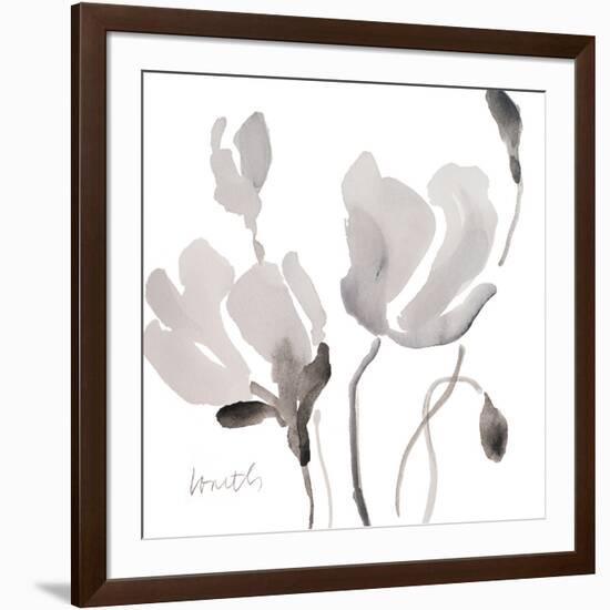 Tonal Magnolias II-Lanie Loreth-Framed Art Print