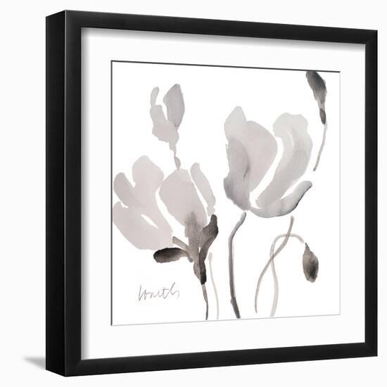 Tonal Magnolias II-Lanie Loreth-Framed Art Print