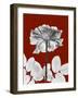 Tonal Rose on Crimson 2-Albert Koetsier-Framed Art Print