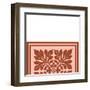 Tonal Woodblock in Coral II-Vision Studio-Framed Art Print