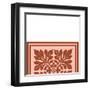 Tonal Woodblock in Coral II-Vision Studio-Framed Art Print