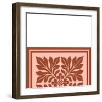 Tonal Woodblock in Coral II-Vision Studio-Framed Art Print