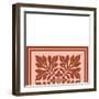 Tonal Woodblock in Coral II-Vision Studio-Framed Art Print