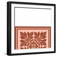 Tonal Woodblock in Coral II-Vision Studio-Framed Art Print