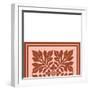 Tonal Woodblock in Coral II-Vision Studio-Framed Art Print