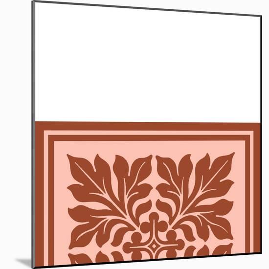 Tonal Woodblock in Coral II-Vision Studio-Mounted Art Print