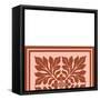 Tonal Woodblock in Coral II-Vision Studio-Framed Stretched Canvas