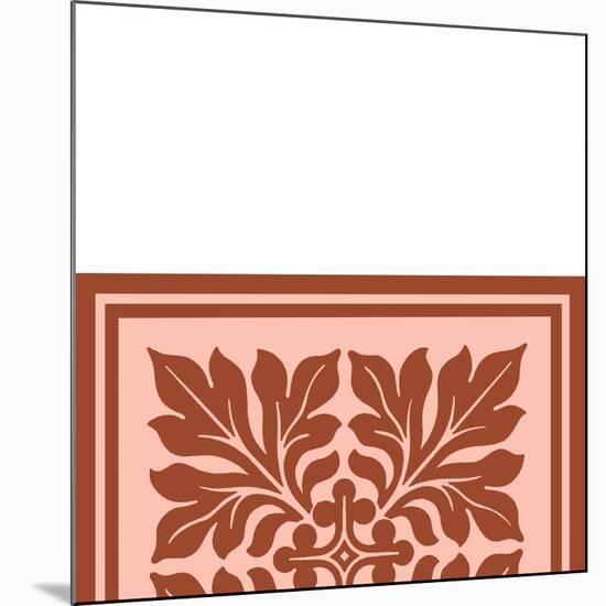 Tonal Woodblock in Coral II-Vision Studio-Mounted Art Print