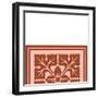 Tonal Woodblock in Coral IV-Vision Studio-Framed Art Print