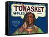 Tonasket Apple Label - Tonasket, WA-Lantern Press-Framed Stretched Canvas
