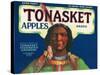 Tonasket Apple Label - Tonasket, WA-Lantern Press-Stretched Canvas