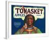 Tonasket Apple Label - Tonasket, WA-Lantern Press-Framed Art Print