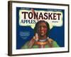 Tonasket Apple Label - Tonasket, WA-Lantern Press-Framed Art Print
