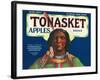 Tonasket Apple Label - Tonasket, WA-Lantern Press-Framed Art Print