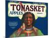 Tonasket Apple Label - Tonasket, WA-Lantern Press-Mounted Art Print
