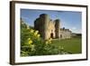 Tonbridge Castle with Daffodils, Tonbridge, Kent, England, United Kingdom, Europe-Stuart Black-Framed Photographic Print