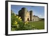 Tonbridge Castle with Daffodils, Tonbridge, Kent, England, United Kingdom, Europe-Stuart Black-Framed Photographic Print