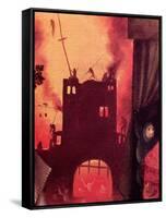 Tondal's Vision, Detail of the Burning Gateway-Hieronymus Bosch-Framed Stretched Canvas