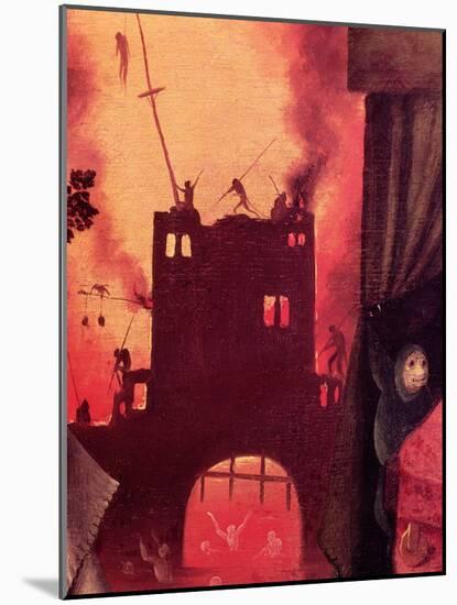 Tondal's Vision, Detail of the Burning Gateway-Hieronymus Bosch-Mounted Giclee Print