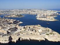 Aerial View of Valletta and St. Elmo Fort, Manoel Island, and Dragutt Point on the Right, Malta-Tondini Nico-Photographic Print