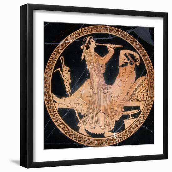 Tondo from an Attic Red-Figure Cup-null-Framed Photographic Print