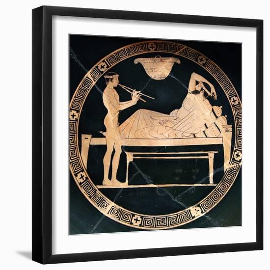 Tondo of an Attic Red-Figure Cup-null-Framed Photographic Print