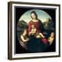 Tondo of the Virgin and Child with John the Baptist and a Holy Boy (The Madonna Terrranuova)-Raphael-Framed Giclee Print