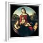 Tondo of the Virgin and Child with John the Baptist and a Holy Boy (The Madonna Terrranuova)-Raphael-Framed Giclee Print