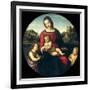 Tondo of the Virgin and Child with John the Baptist and a Holy Boy (The Madonna Terrranuova)-Raphael-Framed Giclee Print