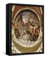 Tondo Showing a Whaling Scene-Giulio Romano-Framed Stretched Canvas