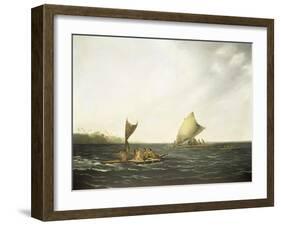 Tonga Canoes-John Webber-Framed Giclee Print