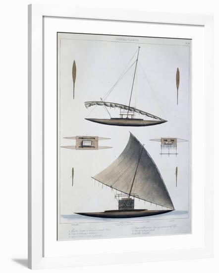 Tonga Canoes-null-Framed Giclee Print