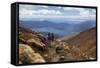 Tongariro Alpine Crossing with View of Lake Taupo-Stuart-Framed Stretched Canvas