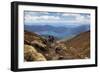 Tongariro Alpine Crossing with View of Lake Taupo-Stuart-Framed Photographic Print