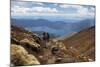 Tongariro Alpine Crossing with View of Lake Taupo-Stuart-Mounted Photographic Print