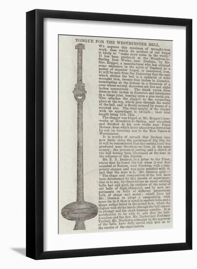 Tongue for the Westminster Bell-null-Framed Giclee Print