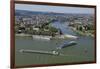 Tongue of Land at Deutsches Eck (German Corner), Koblenz, Rhineland-Palatinate, Germany, Europe-Hans-Peter Merten-Framed Photographic Print