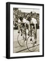 Toni Merkens and Albert Sellinger Starting the 1000 Metre Bike Race at the Berlin Olympic Games,?-German photographer-Framed Premium Photographic Print