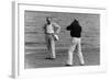 Tonino Guerra Poses before a Photographer at the Seaside-null-Framed Photographic Print