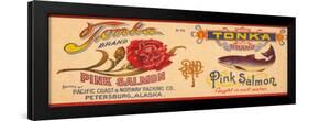 Tonka Brand Salmon Label - Petersburg, Alaska-Lantern Press-Framed Art Print