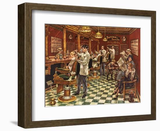 Tonsorial Parlor-Lee Dubin-Framed Giclee Print