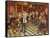 Tonsorial Parlor-Lee Dubin-Framed Stretched Canvas