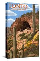 Tonto National Monument, Arizona-Lantern Press-Stretched Canvas