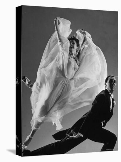 Tony and Sally Demarco, Ballroom Dance Team, Performing-Gjon Mili-Stretched Canvas
